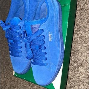 Blue Puma Suede Jr